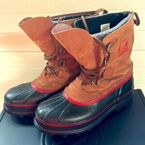 Men's Sorel Caribou Winter Boots w/ Red Accent